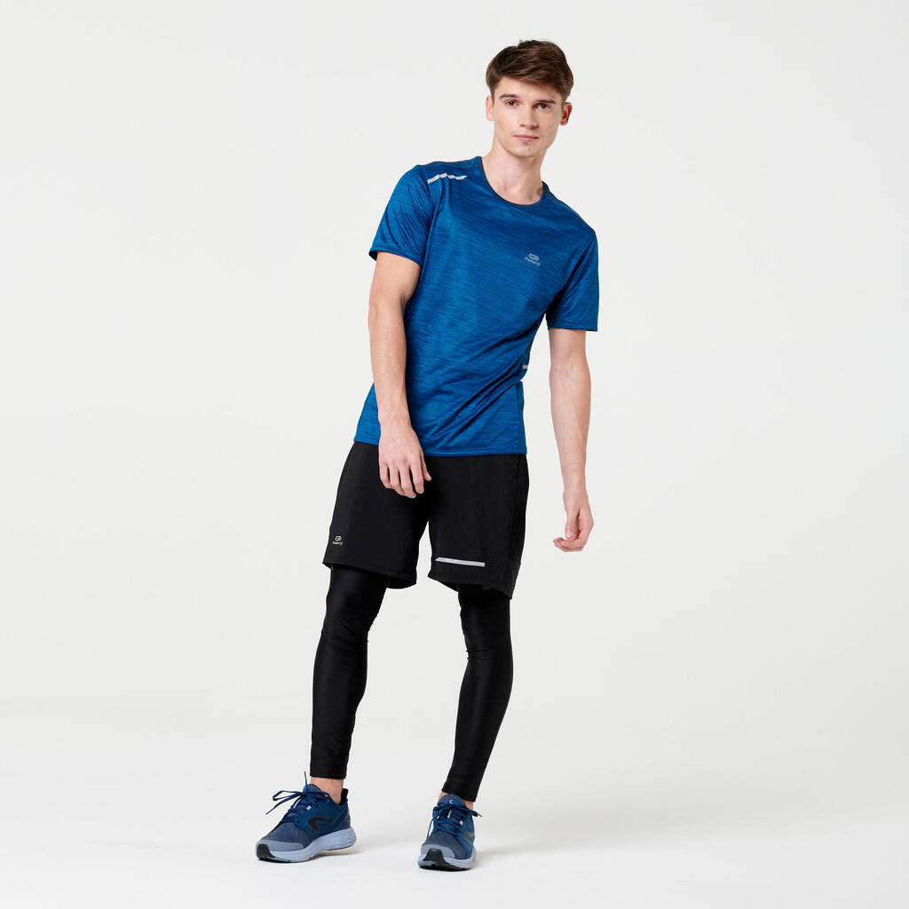 Laufshirt kurzarm Herren atmungsaktiv - Run 500 Dry+ blau