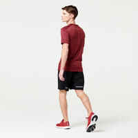 Dry+ Men's Breathable Running T-Shirt - Burgundy Red
