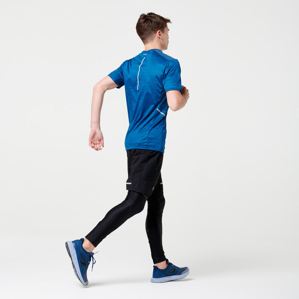 Laufshirt kurzarm Herren atmungsaktiv - Run 500 Dry+ blau