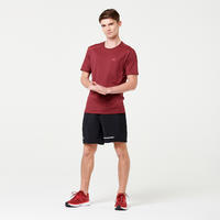 T-shirt running respirant homme - Dry+ rouge bordeaux