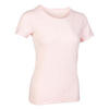 女款皮拉提斯與溫和健身純棉T恤 - 粉色