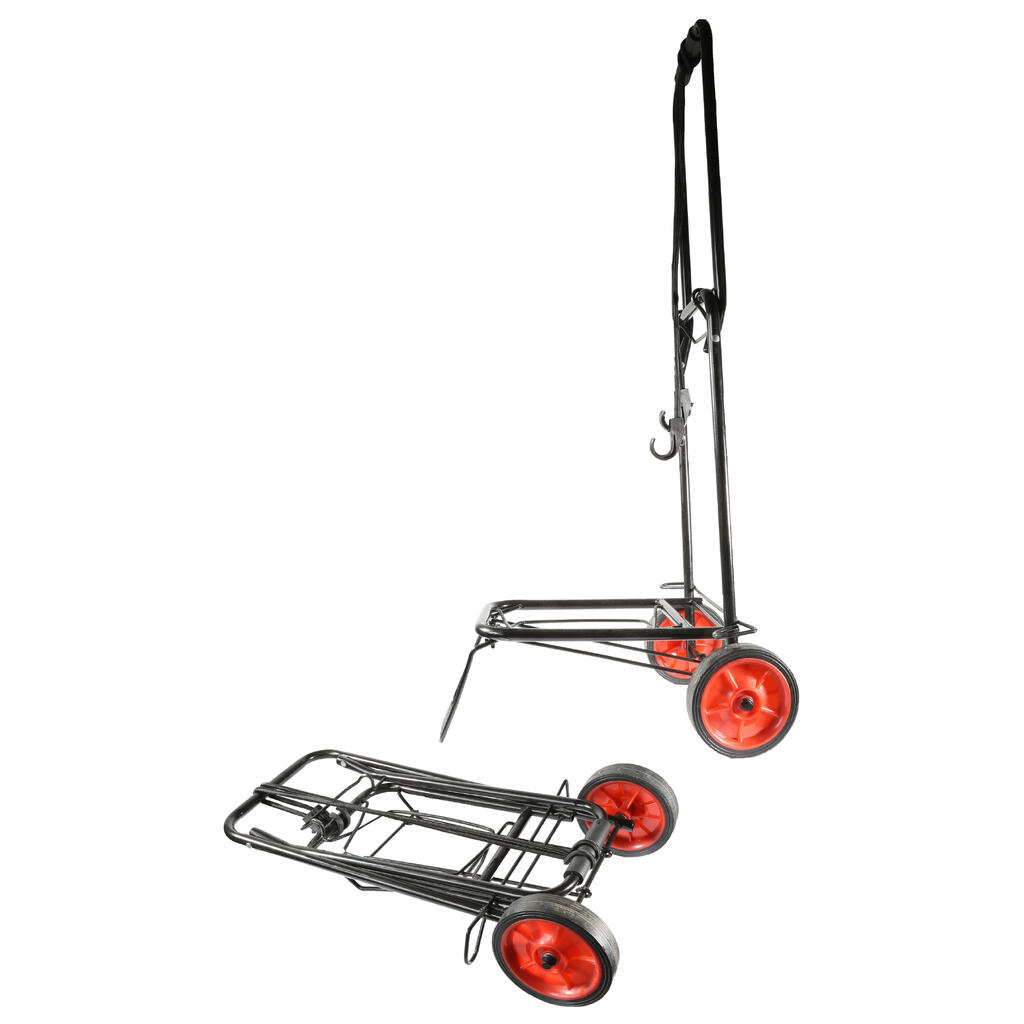 Skladací vozík na prepravu kempingovej výbavy