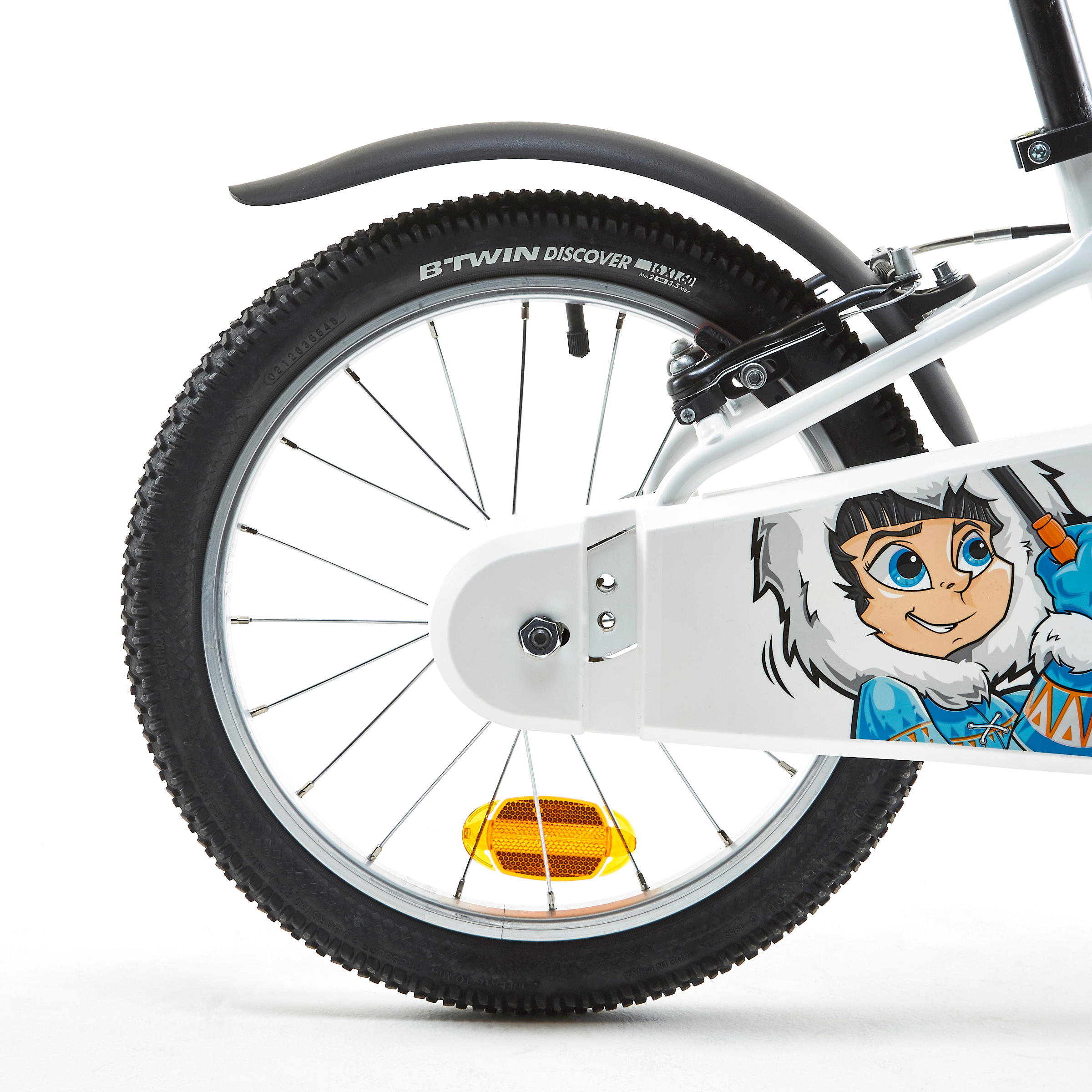 16" Mudguards Black Btwin Decathlon