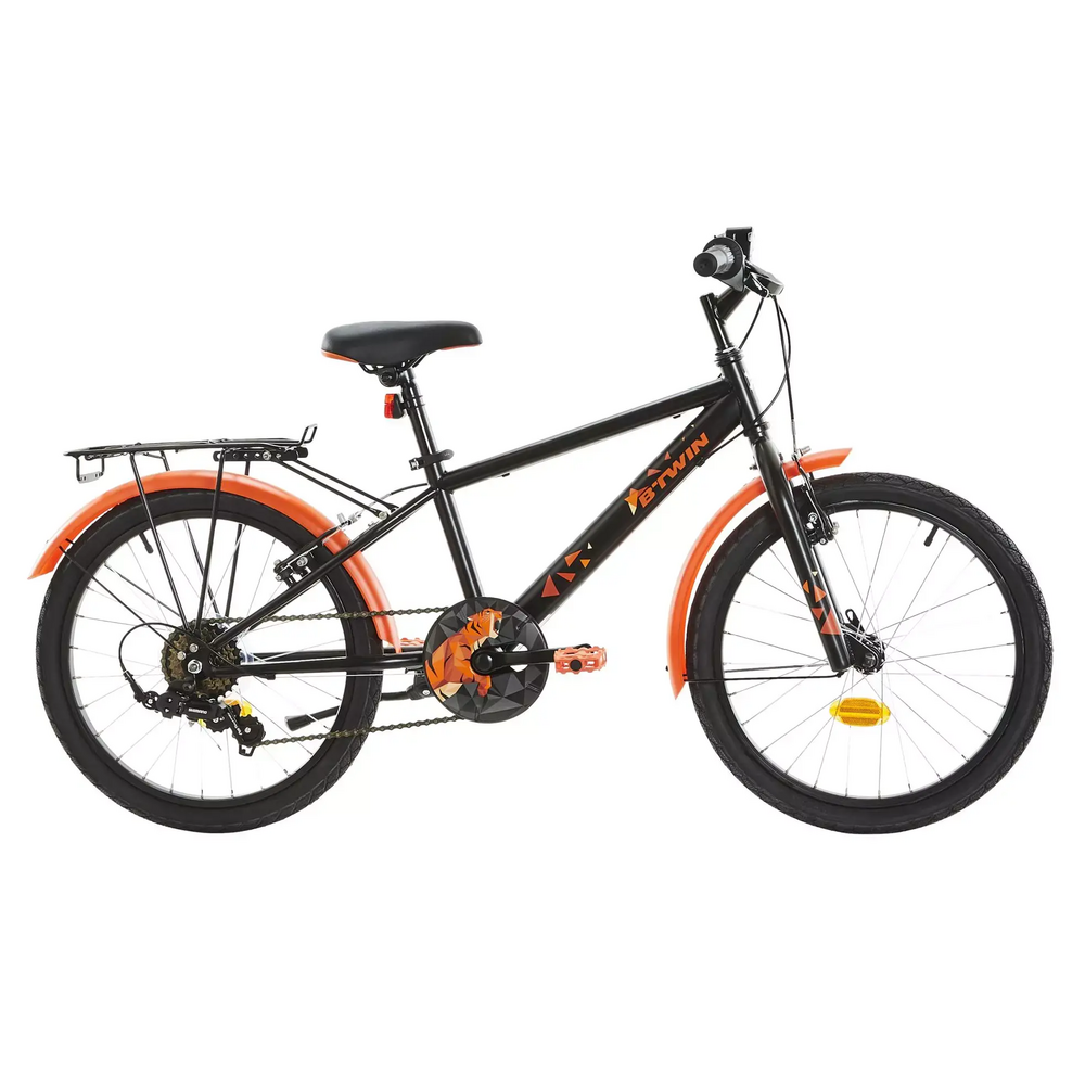 Trekkingrad-schwarz-orange-decathlon