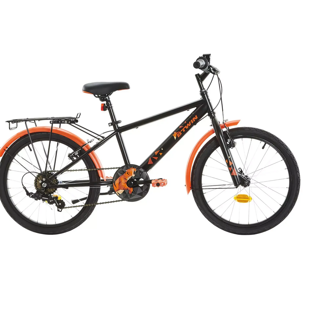 Hybrid-bike-black-orange-decathlon
