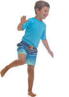 Kids’ swim shorts 100 - striped blue