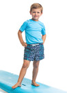 Kids Surfing Boardshorts 100 Origami Blue