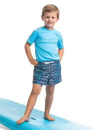 Kids’ swim shorts 100 ORIGAMI - Blue