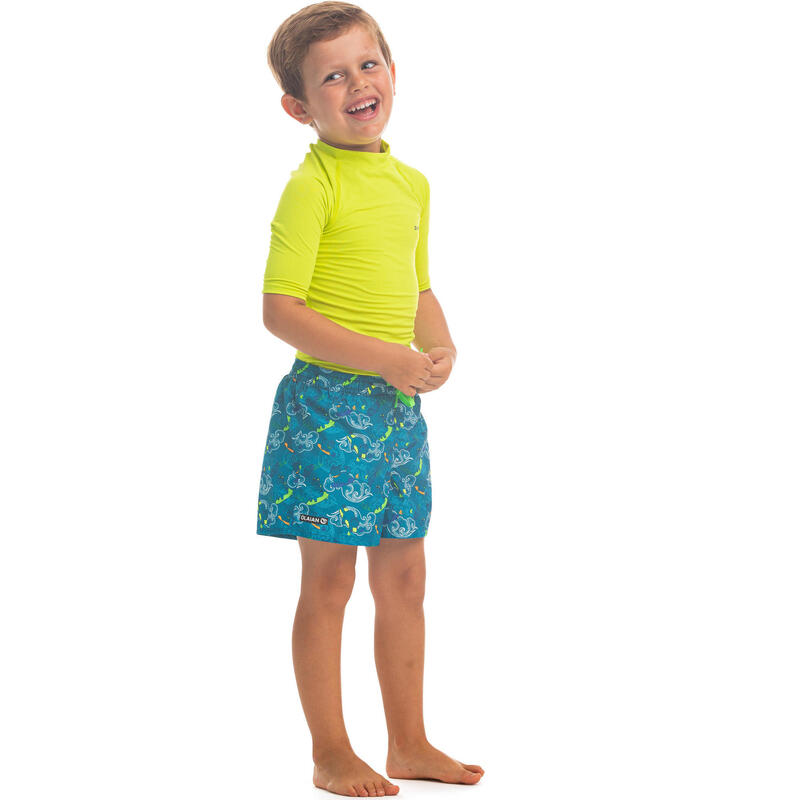short de bain 100 Kid turquoise