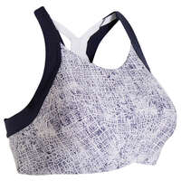 Cardio Training - Top Cardio FBRA 520 Estampado DOMYOS - Tops, Soutiens desportivos Cardio Mulher