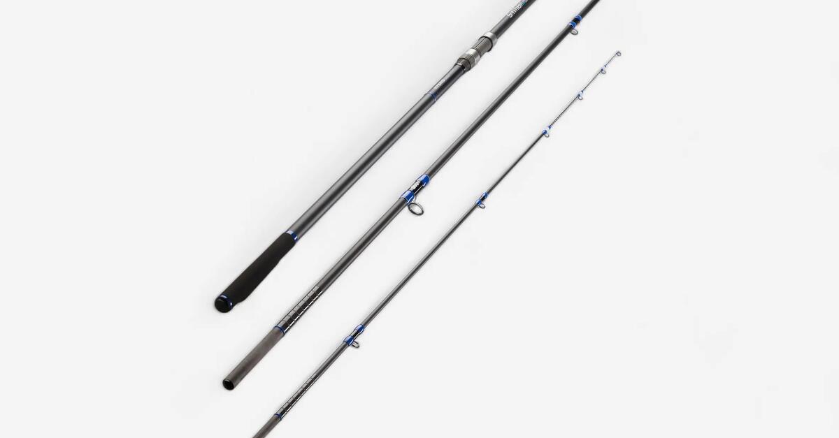 Canna Da Pesca Con Il Modello Di Filatura Del Nero Di Vettore Della Bobina Illustrazione