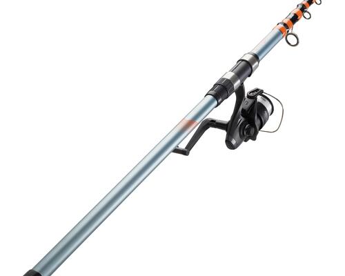 CONJUNTO TELESCÓPICO DE CANA E CARRETO PARA PESCA EM SURFCASTING SYMBIOS: instruções, reparação