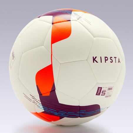 Balón de fútbol Híbrido talla 5 F500 blanco
