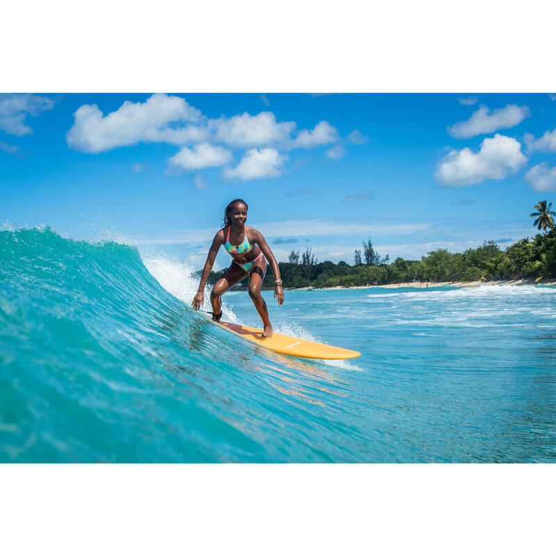 Bikini-Oberteil Triangel Surfen Bondy 500 Aina Mädchen türkis