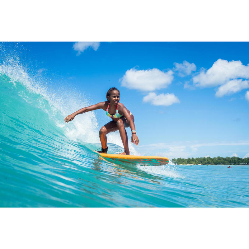 Bikini-Oberteil Triangel Surfen Bondy 500 Aina Mädchen türkis