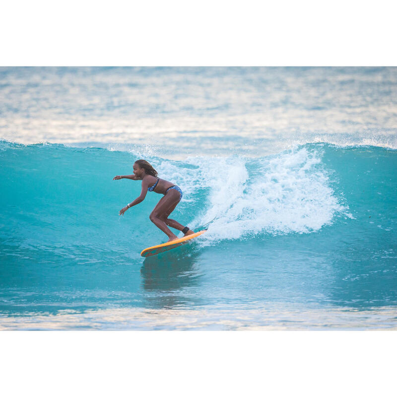 HAUT DE MAILLOT DE BAIN SURF FILLE BRASSIÈRE BLEU BONDI 500