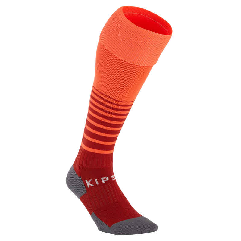 Football Socks Viralto Solo - Red/Orange Stripes