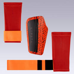 Adult Football Shin Pads 540 TRAXIUM - Red