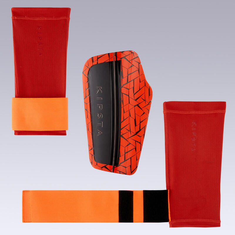 Adult Football Shin Pads 540 TRX - Red