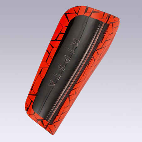 Adult Football Shin Pads 540 TRAXIUM - Red