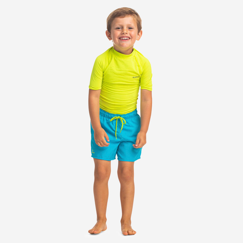 Boardshorts Surfen Jungen 50 türkis