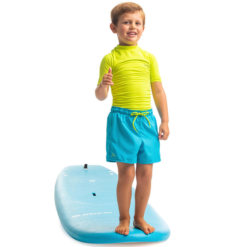 Boardshort voor surfen kinderen turquoise