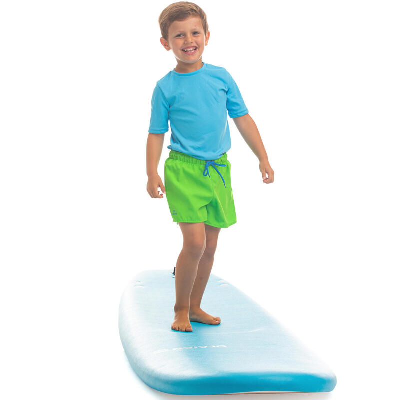 Gyerek boardshort szörfözéshez, zöld