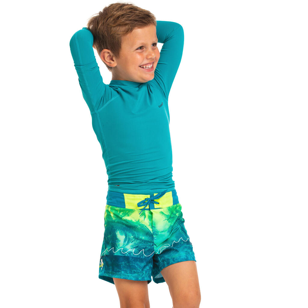 kids’ swim shorts 500 - green