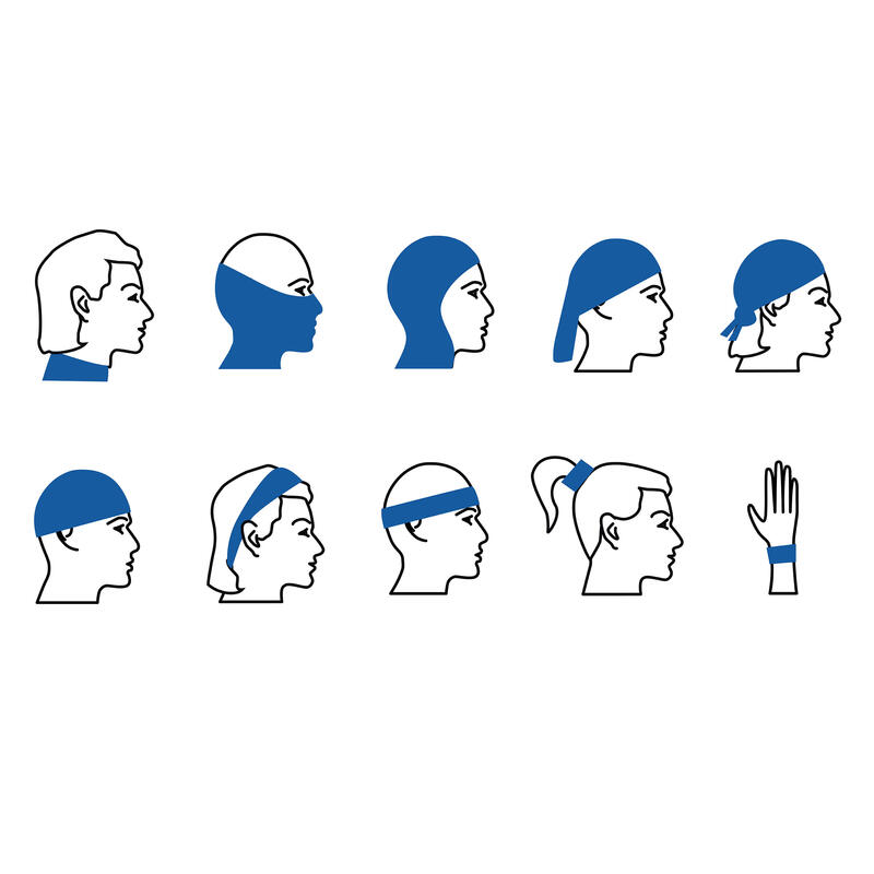 Bandană cu lână merinos Trekking MT500 Negru Adulți