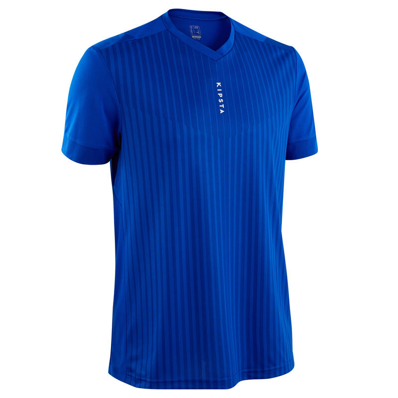 Voetbalshirt voor volwassenen F500 effen blauw