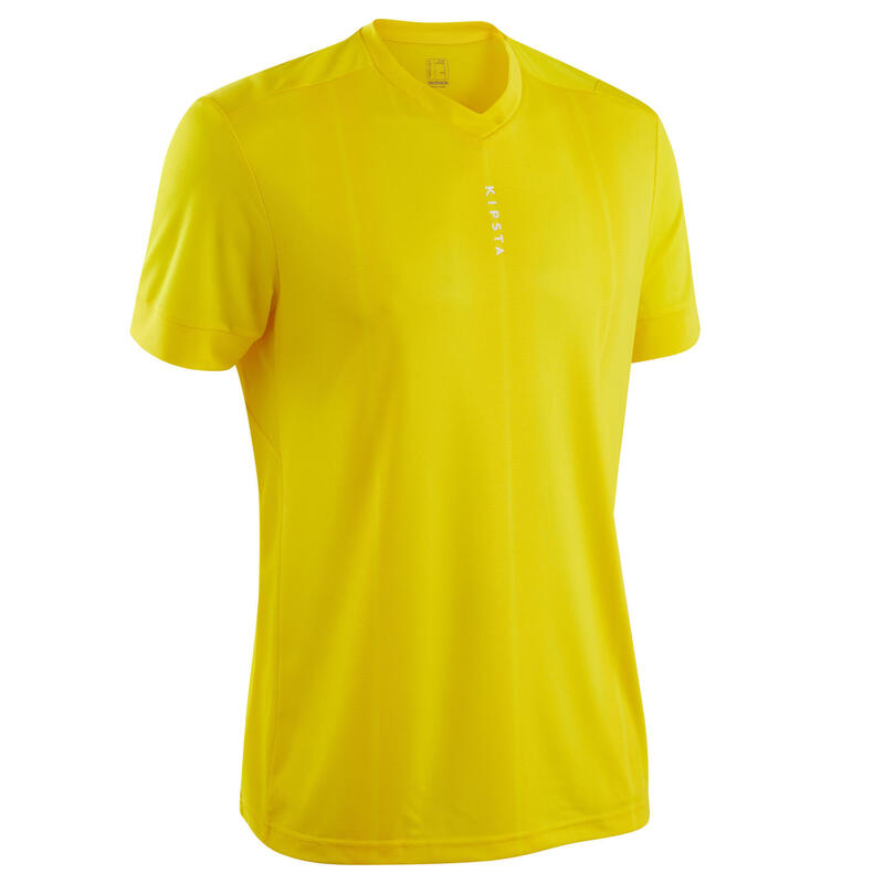 Voetbalshirt voor volwassenen F500 effen geel