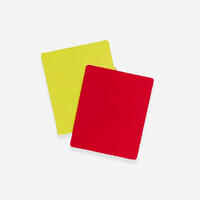 Futbolo rungtynių teisėjo kortelių rinkinys, geltona, raudona