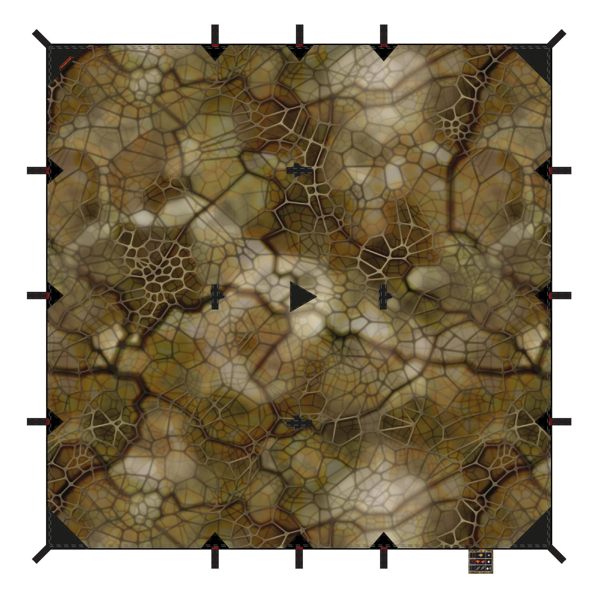 Bushcraft Waterproof Tarp 2.97 x 2.85 m Army Military Camo Print -  1