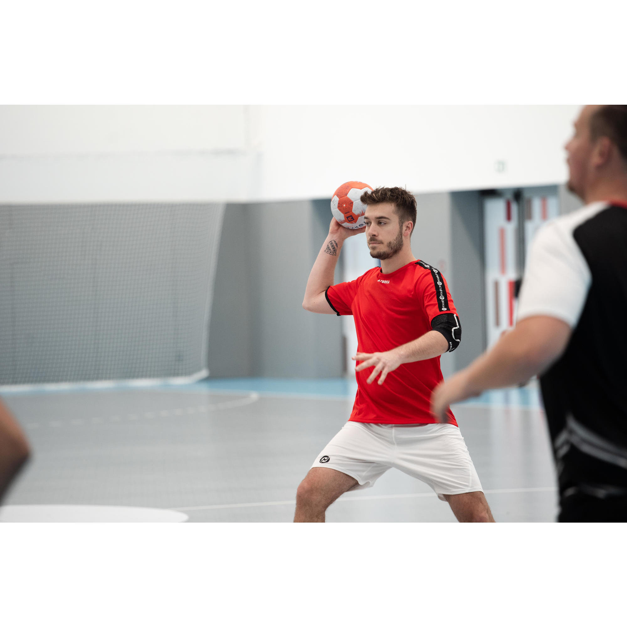 Men's short-sleeved handball jersey H100C red