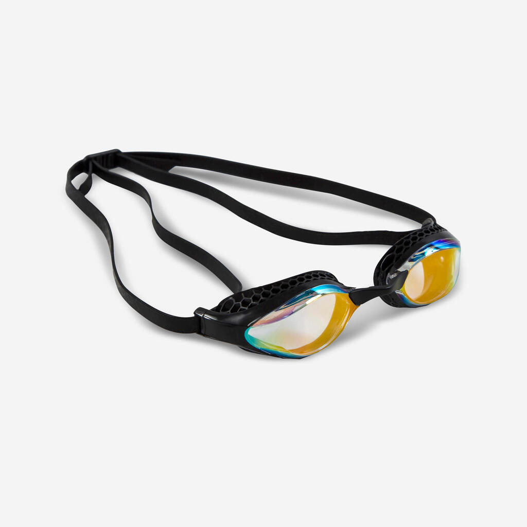 Peldēšanas brilles “Arena Airspeed” ar spoguļu stikliem, dzelteni melnas.