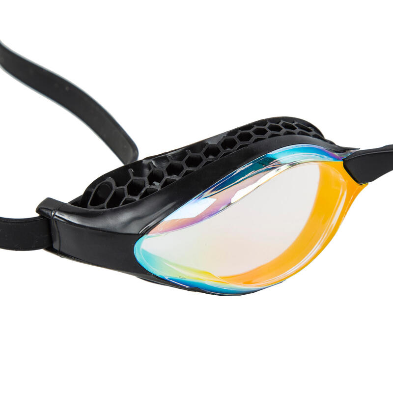 Lunettes de natation Arena Airspeed mirror jaune noir.