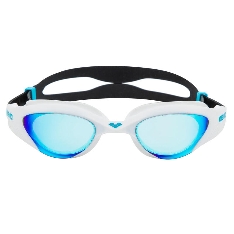 Óculos de natação The One espelhado azul branco