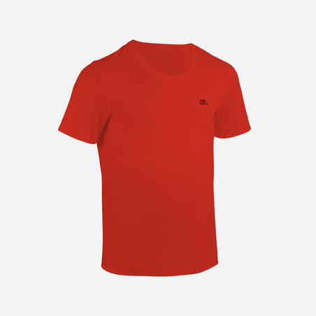 Rdeča moška tekaška majica s kratkimi rokavi 