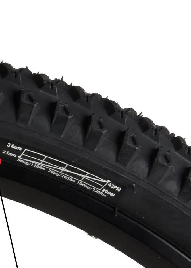 Tyre pressure ROCKRIDER ST 100 MOUNTAIN BIKE