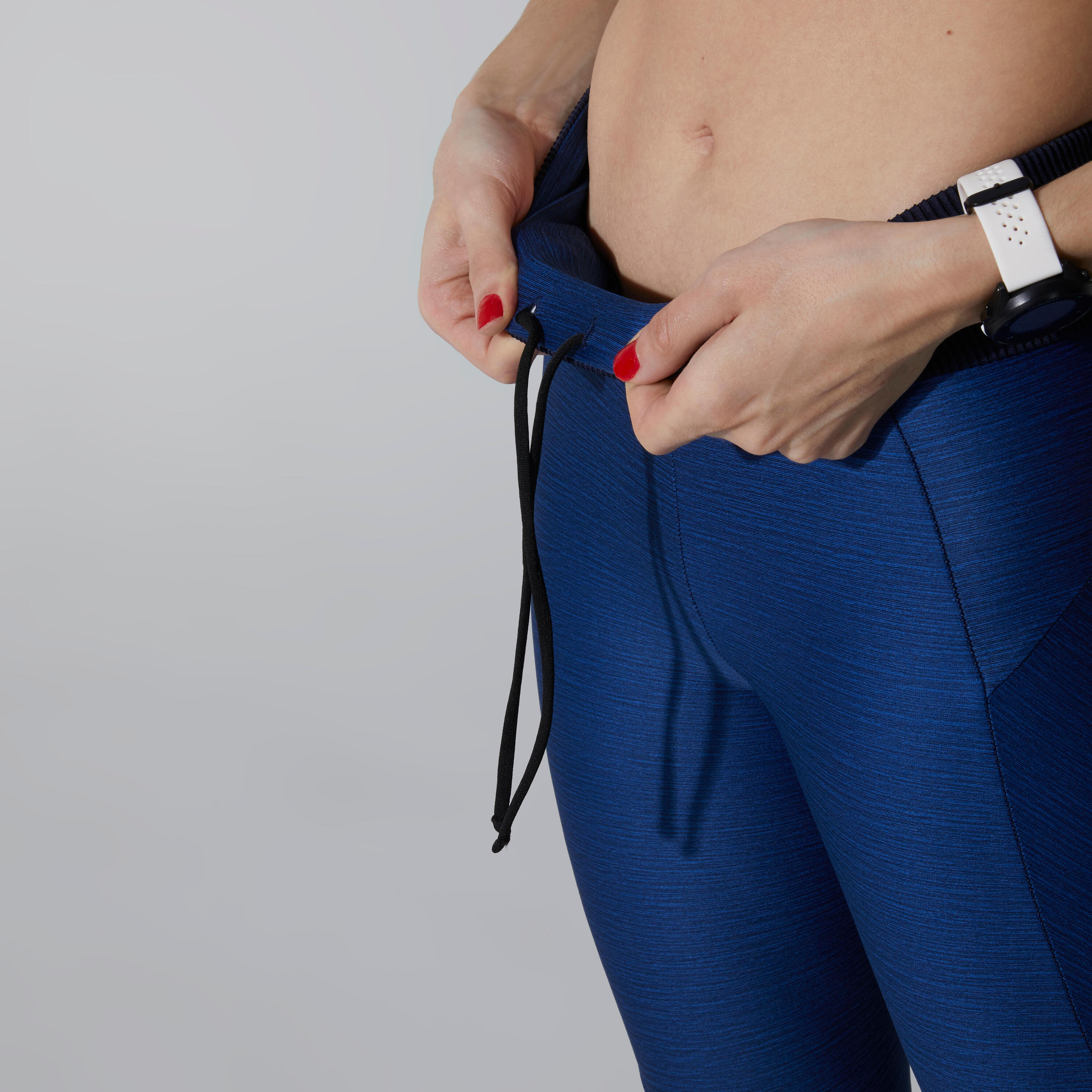 Women's breathable short running leggings Dry+ Feel - blue 14/17
