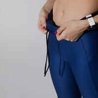 Women's breathable short running leggings Dry+ Feel - blue