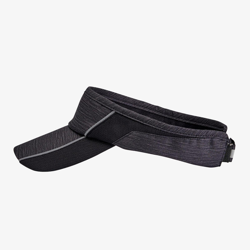 ADJUSTABLE RUNNING VISOR - MOTTLED BLACK MEN WOMEN