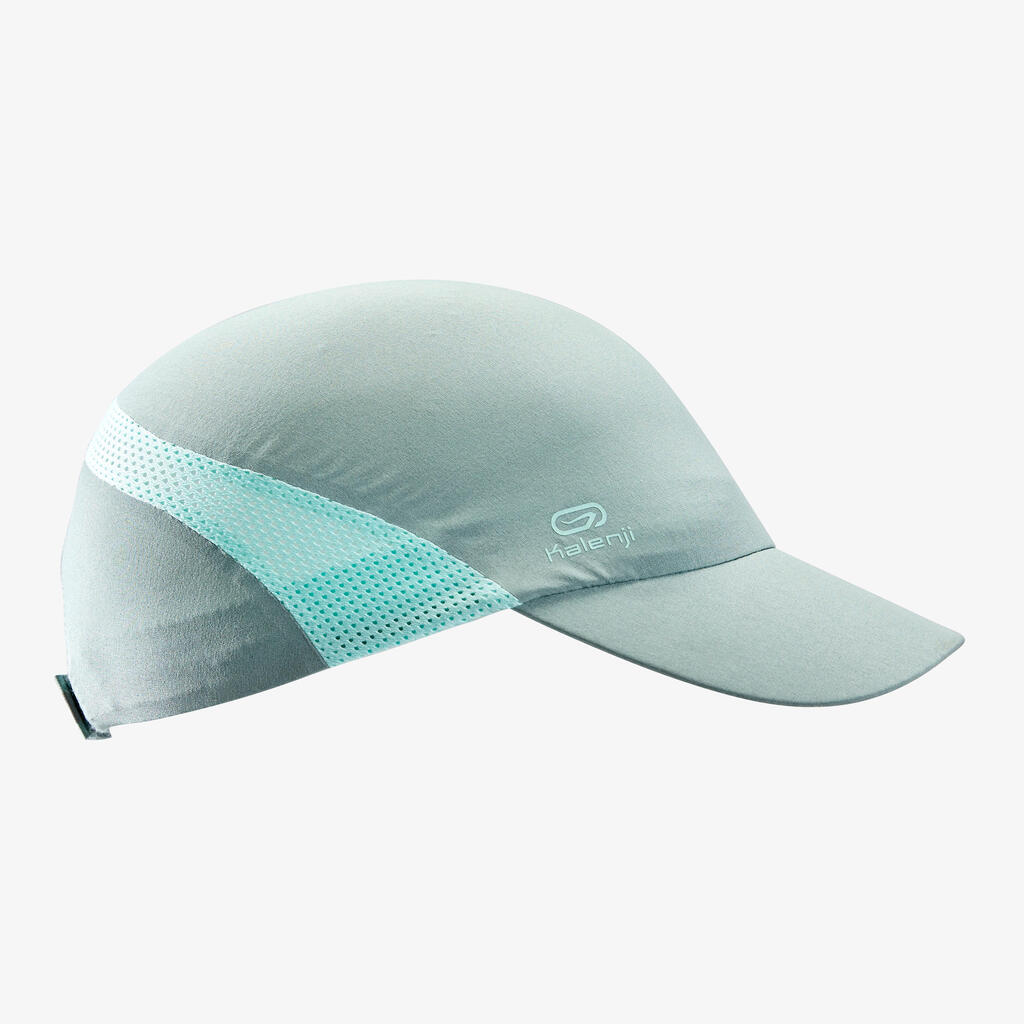 Men's and women's running adjustable cap - grey/green 