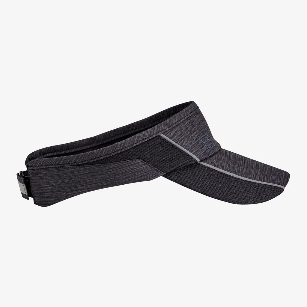 Adjustable running visor - 
mottled black
men women