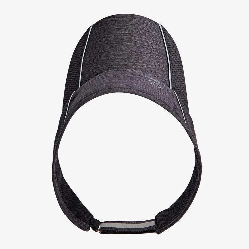 ADJUSTABLE RUNNING VISOR - MOTTLED BLACK MEN WOMEN