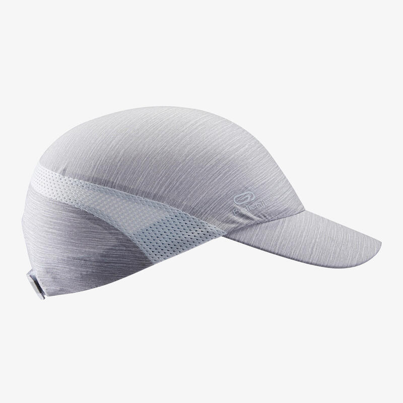 Gorra Running Hombre/Mujer Gris Claro Ajustable