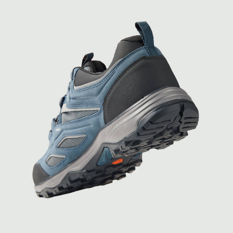 Men's waterproof mountain hiking shoes MH100 Blue/Grey Decathlon