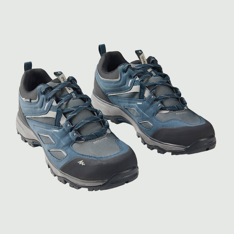 Men's waterproof mountain hiking shoes MH100 Blue/Grey Decathlon