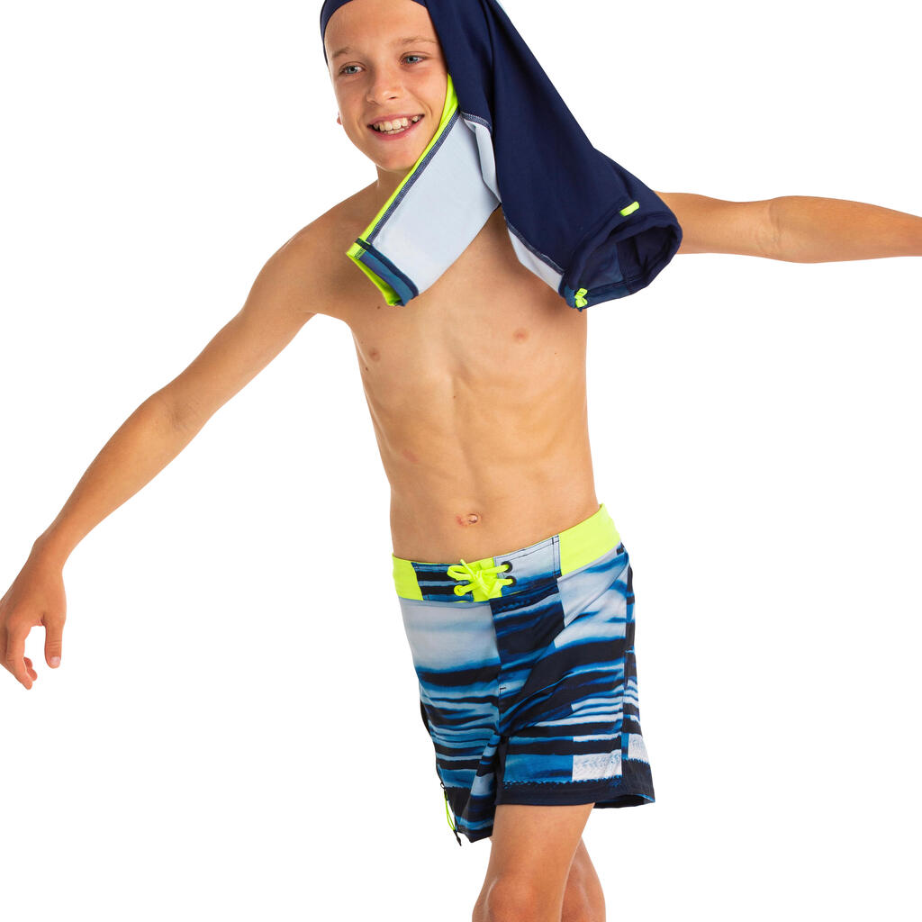 swimming shorts 500 - blue/yellow