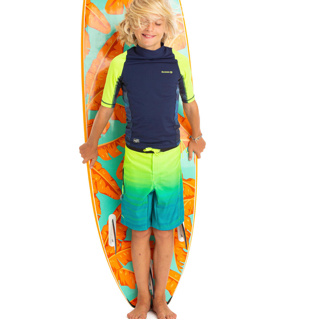 Chlapčenské plážové šortky 500L Tween Offshore zelené